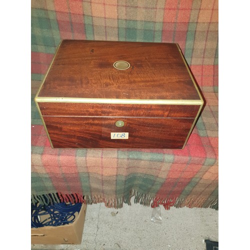 108 - A Beautiful Ladies Victorian Jewellery Box With Fitted Leather Interior  Stunning Box