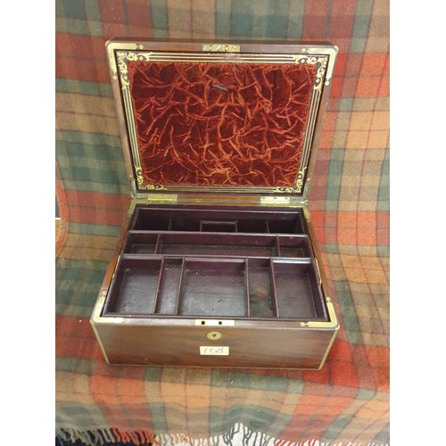 108 - A Beautiful Ladies Victorian Jewellery Box With Fitted Leather Interior  Stunning Box