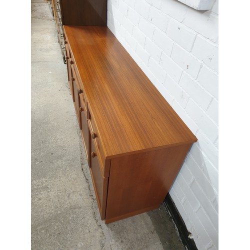 221 - A 1970s Retro Sideboard  With 4 Drawer And 4 Door Storage Area (173x74x46cm)