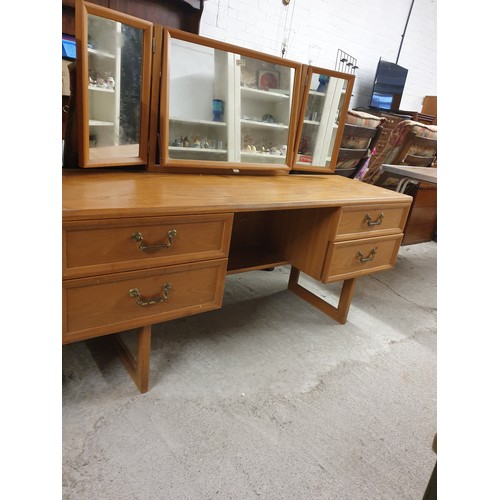 225 - A 1970s Retro G Plan Dressing Table With a Dressing Stool