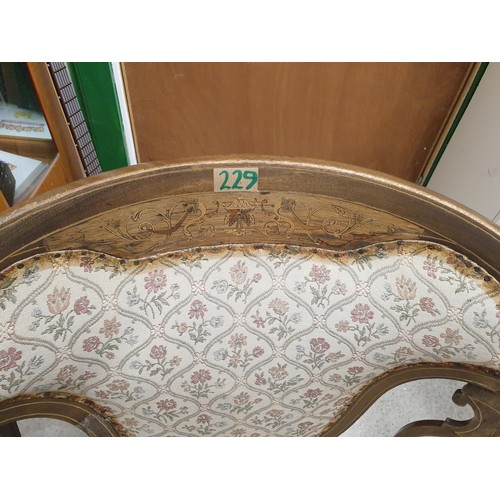 229 - A Pair Of Edwardian Inlaid Tub/ Arm Chairs