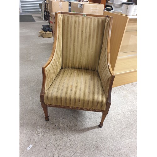 230 - A Lovely Edwardian Gentleman's High Back Arm Chair