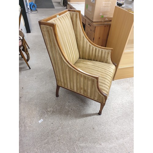 230 - A Lovely Edwardian Gentleman's High Back Arm Chair