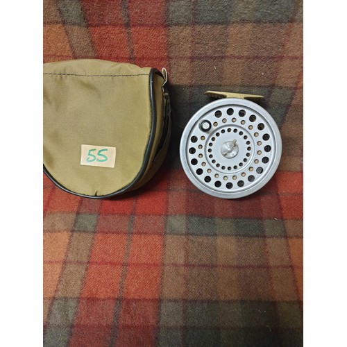 55 - A Beautiful Condition Hardy Brothers Marquis No2 Salmon Fly Reel With Line With A Case