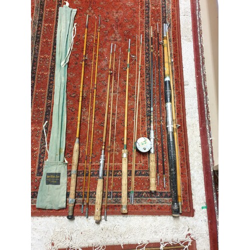 62 - A collection of 5 Assorted Cane Fishing Rods