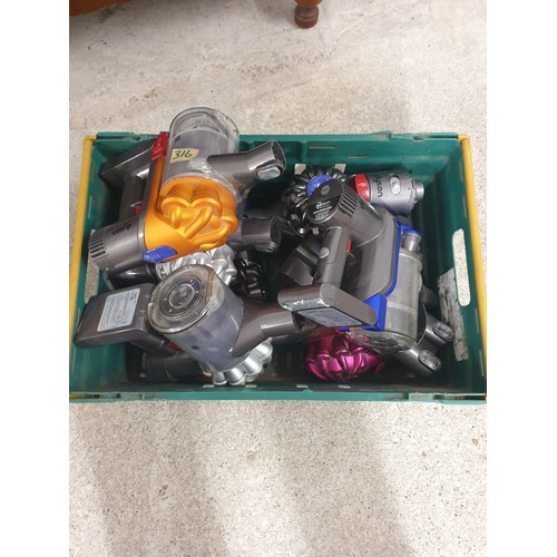 316 - A Large Crate Dyson Corless Hoover Parts Spares Or Repair