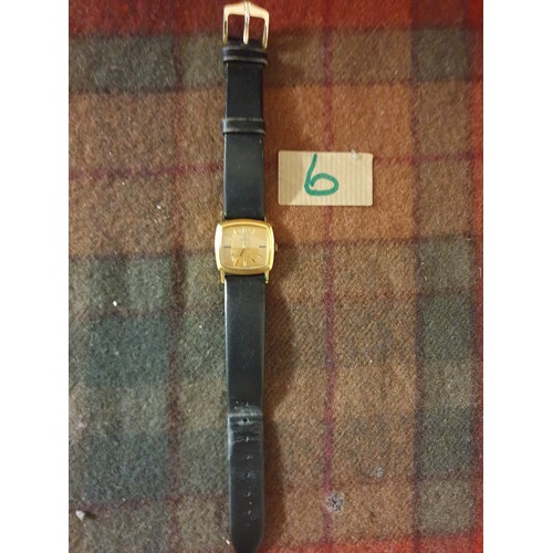 6 - A Ladies Vintage Omega Deville Wrist Watch With Leather Strap