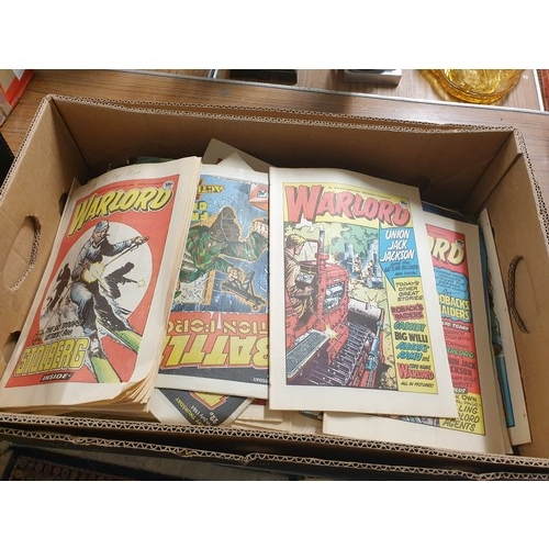 321 - A Box Of Assorted Comics Warlord Etc