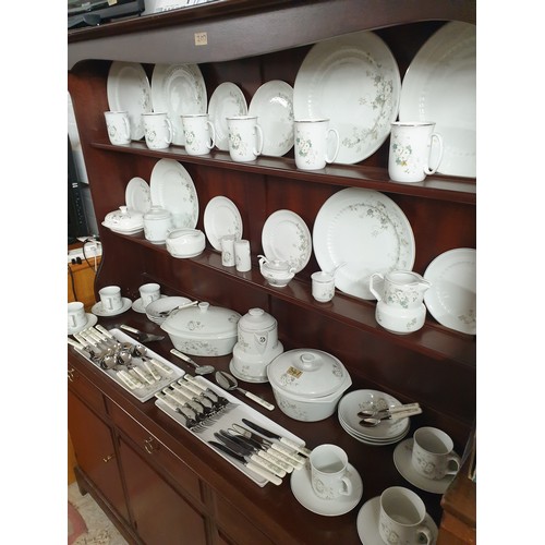 341 - A Large Dinner / Tea Service Tureens, Tea Pot Tea And Dinner Plates Cutlery Etc All Matching