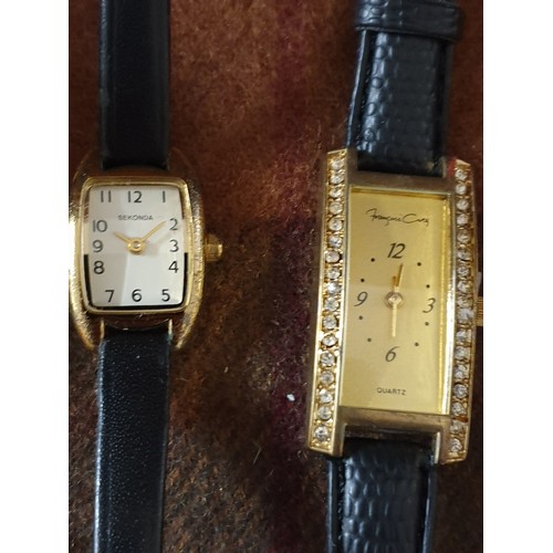 27 - A Francois Coty Ladies Dress Watch And Vintage Seconda Watch With A Acme Thunder Whistle With Albert... 