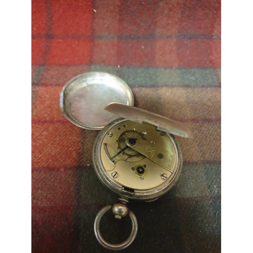 10 - Silver Pocket Watch No Hands Needs Attention Giant Pocket Watch And Mentor Wrist Watch All Needing A... 