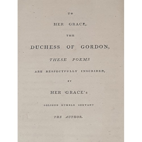 24 - 1st Edition Poems on Various Subjects By Mrs Grant Dated 1803 To The Dutchess Of Gordon