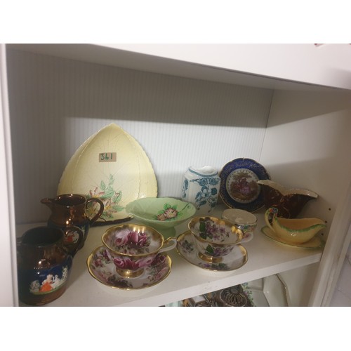 361 - Shelf Of Collectables Royal Albert , Carlton Ware, Limoges etc