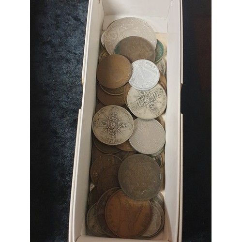 100A - Early 1900s Ladies Jewel Box With Contents Coins, Magnifying Glass Porridge Spoon etc