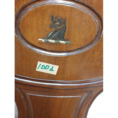 100D - A Victorian Parlour Chair With Coat Of Arms To Back Rest