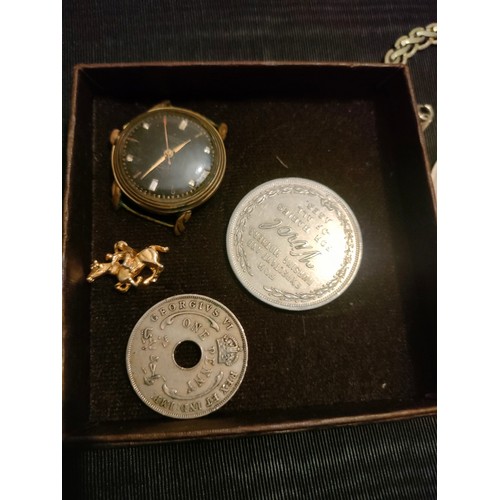 26 - A collection of items to include silver coins & German watch