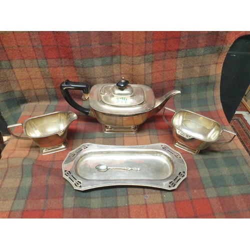 374 - 3 Piece EPNS Tea Set Etc