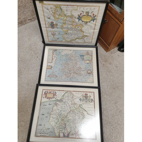 385 - 3 Vintage Framed Maps