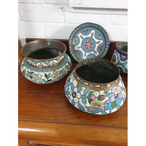 104 - Large Amount Of Cloisonne Ware 11 pieces