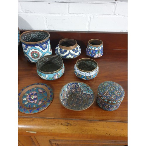 104 - Large Amount Of Cloisonne Ware 11 pieces