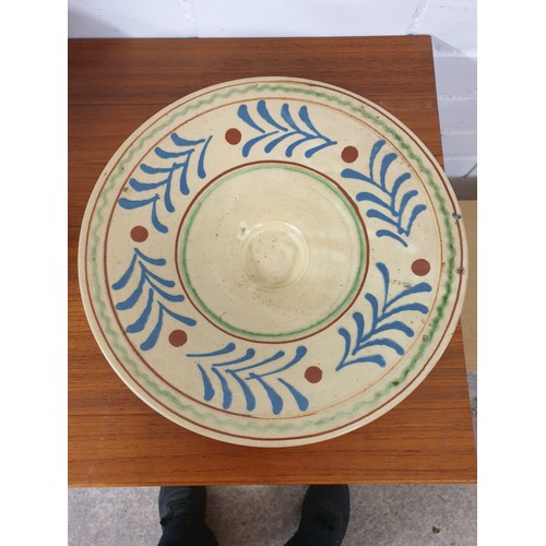 105 - Slip Ware Bowl, Hand Painted Bowl Possibly Scottish and Victorian Plant Pot