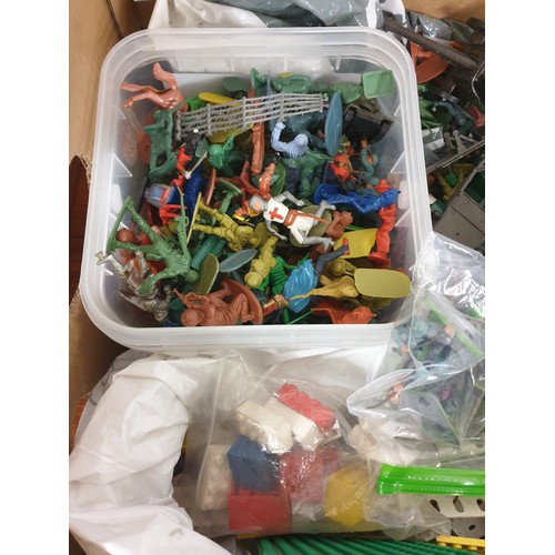 154 - Large Assortment Of Collectable Toys Plastic Soldiers, Britains Soldiers and Animals Etc