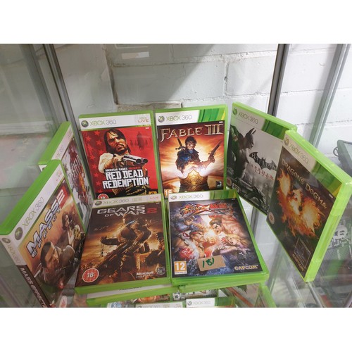 181 - Shelf Of X Box 360 Games