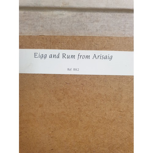 193 - Limited Edition Eigg And Rum From Arisaig By R KelseyDA PAI Glasgow Shool Of Art Student 1966-70