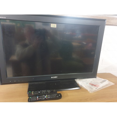 266 - Sony 32 Inch Flat Screen TV With Remote Control And Instruction Manual