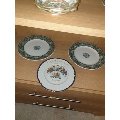 147 - Selection Of Indian Tree Dinner Ware Etc Pair Copeland  Spode Plates And 1902 Coronation Plate