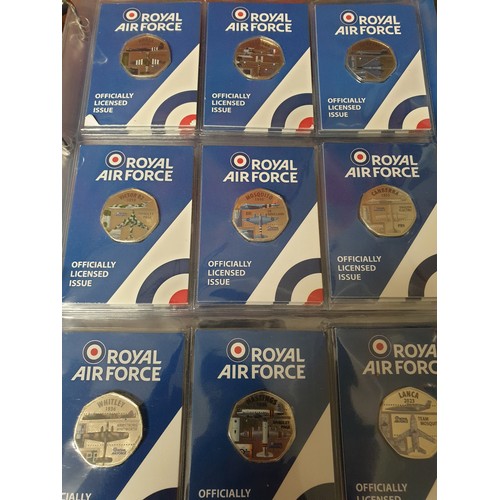 48 - Royal Air Force Official Coin Collection 61 In Folder All Sealed And Mint