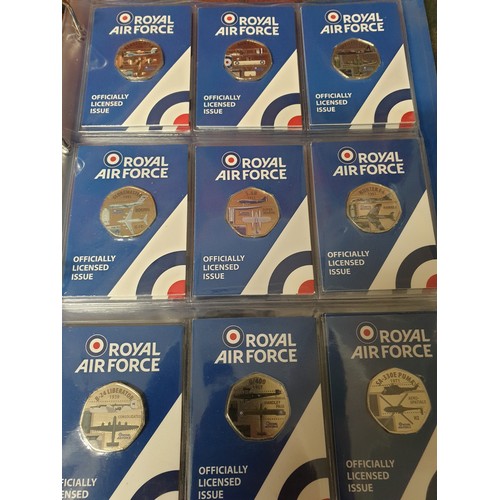 48 - Royal Air Force Official Coin Collection 61 In Folder All Sealed And Mint