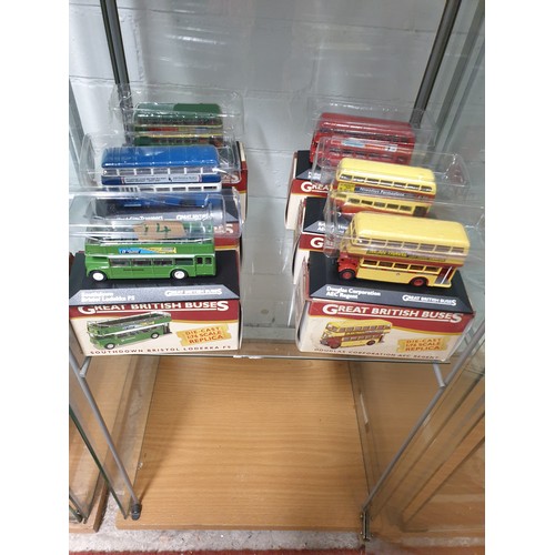 74 - 6 Assorted Die Cast Model Buses Boxed