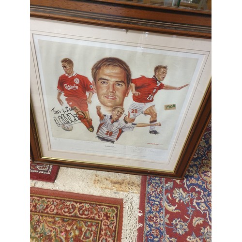 190B - Signed Michael Owen Footballs Golden Boy Print Limited Edition 1 of 6