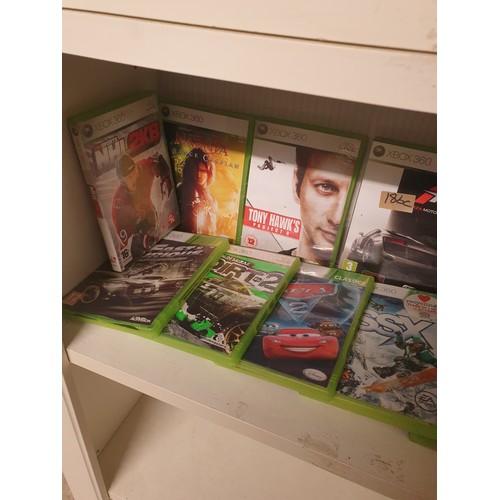 186C - Large Shelf Of X Box 360 Games