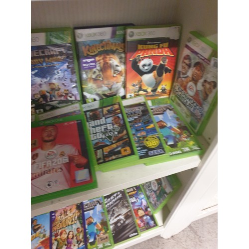 186D - Shelf Of x Box 360 Games And X Box 1 Game