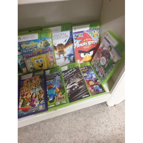 186E - Shelf Of x box 360 Games