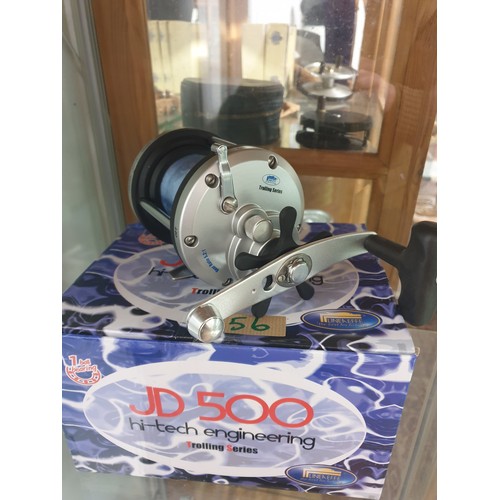 56 - JD 500 Trolling Series Sea Multiplier Reel As New With Line Boxed