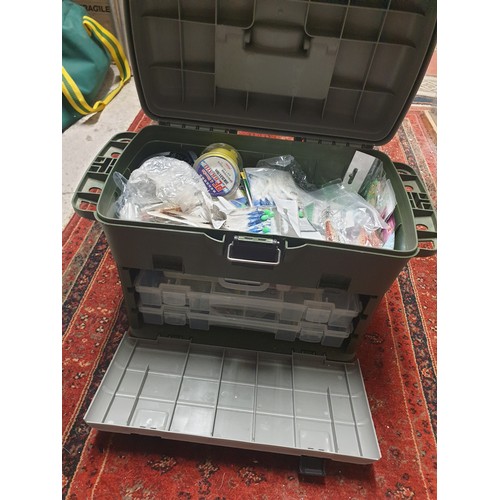 65 - Large Tackle Box Full Sea Fishing Tackle Mostly Unused