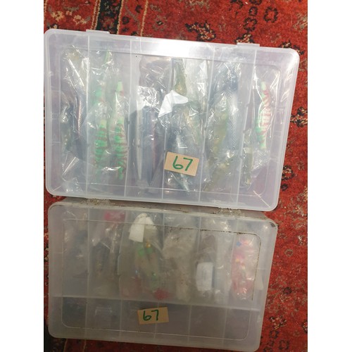 67 - 2 Tackle Boxes Of New Sea Fishing Lures etc