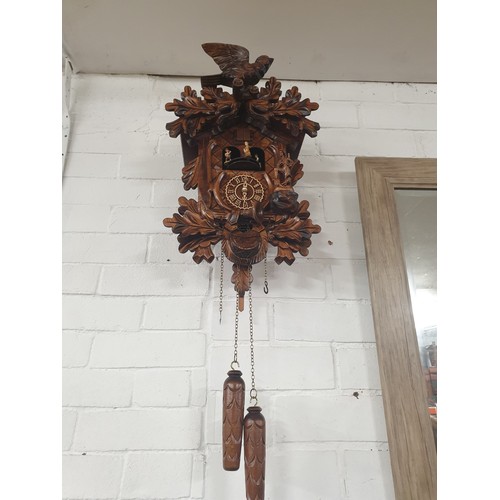 161 - A carved Cuckoo clock [battery operated]