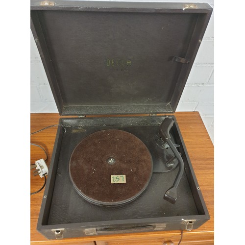 257 - Vintage Decca Record Player With Bakelite Arm