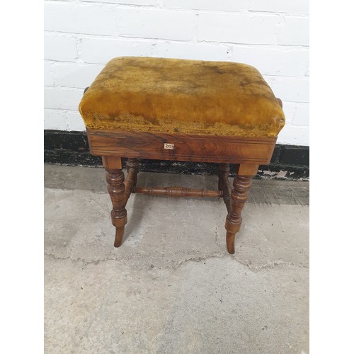 206 - Victorian Rise And Fall Piano Stool