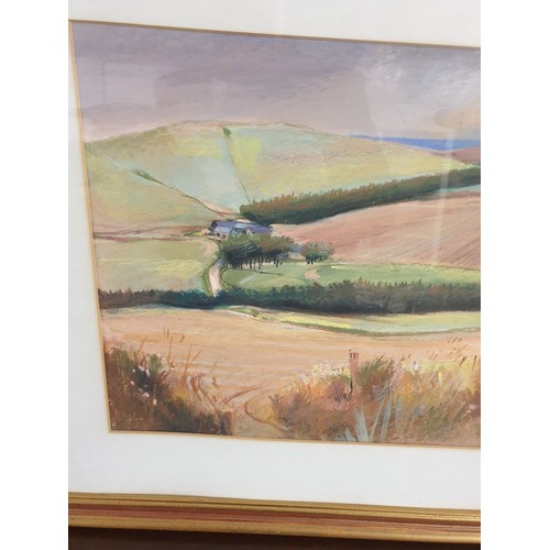 181 - Fields And Woods Painting Near Towie (Nether Towie)  By Eric Auld From Art Gallery Sale