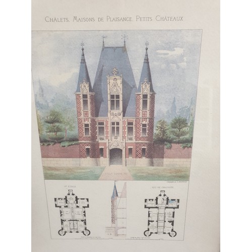 184 - Pair Of French Architectural Prints Of French Chateaux