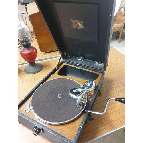 212 - HMV Gramophone With Winding Handle Working Order