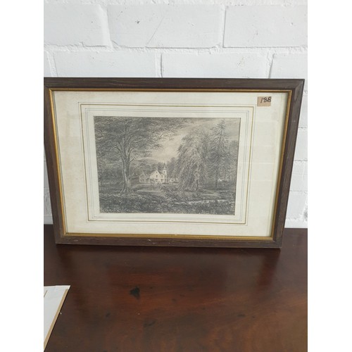 188 - Early 1900s Charcoal Drawing No Signature