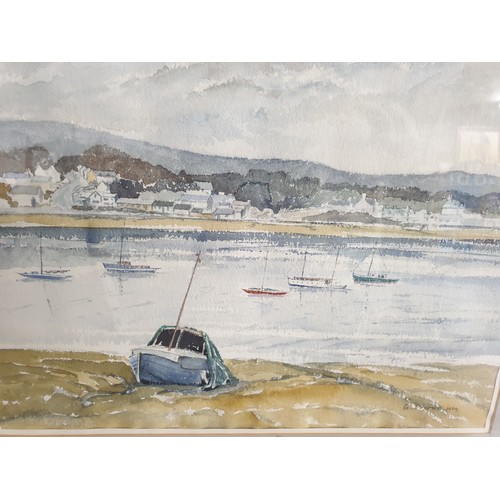 192 - Harbour Watercolour Signed G Downs Dated 1969