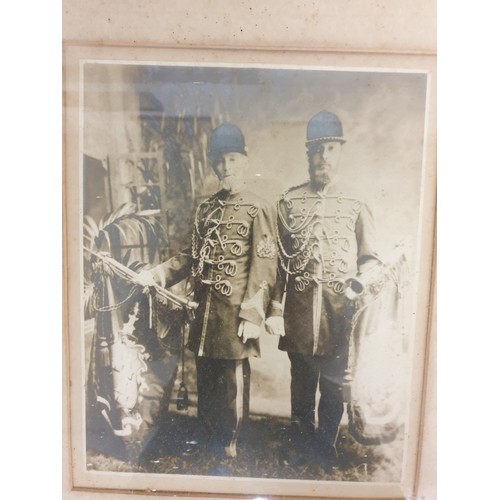 193 - Selection Of Military Pictures And WW1 Discharge Papers And Portrait Photo Of Soldier Who Was Injure... 