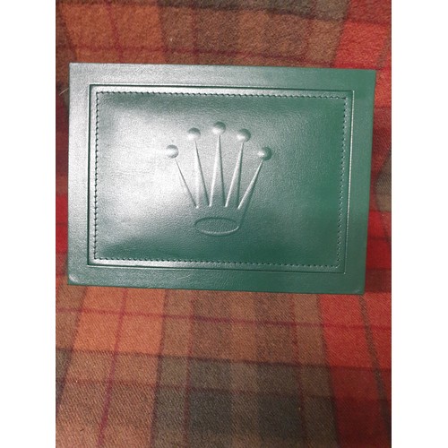 30 - Genuine Green leather Rolex gents watch box